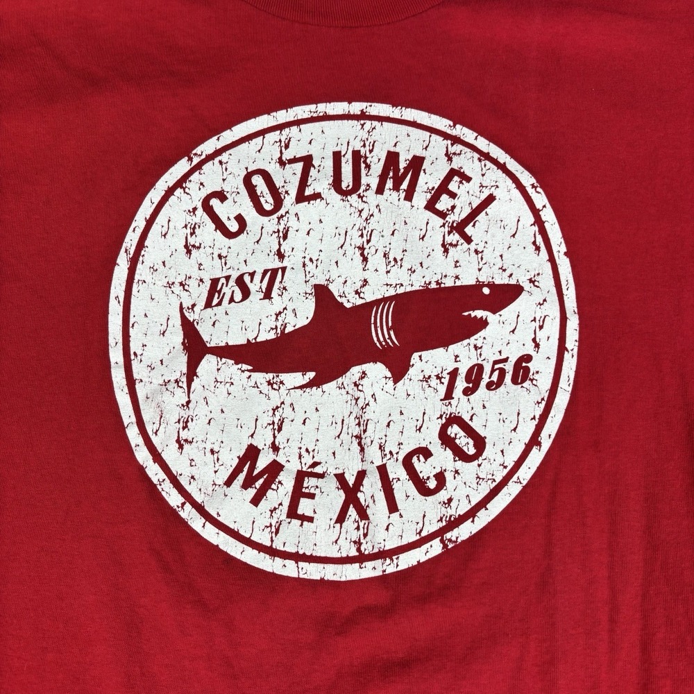 Cozumel Mexico Shirts Mens Xl Lot Of 2 Red Blue Short Sleeve Beach Graphic Tee